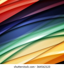 Abstract background created using colorful overlaid stripes. Vector illustration, can be used for presentations, graphic designs brochures, web design.