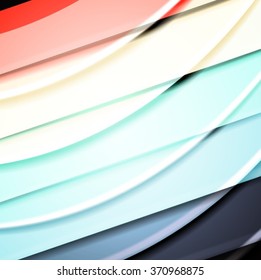 Abstract background created using colorful overlaid stripes. Vector illustration, can be used for presentations, graphic designs brochures, web design.
