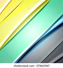 Abstract background created using colorful overlaid stripes. Vector illustration, can be used for presentations, graphic designs brochures, web design.