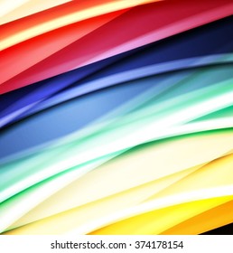Abstract background created using colorful overlaid stripes. Vector illustration, can be used for presentations, graphic designs brochures, web design.