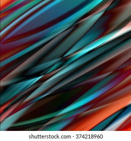 Abstract background created using colorful overlaid stripes. Vector illustration, can be used for presentations, graphic designs brochures, web design.