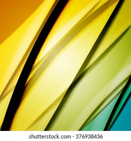 Abstract background created using colorful overlaid stripes. Vector illustration, can be used for presentations, graphic designs brochures, web design.