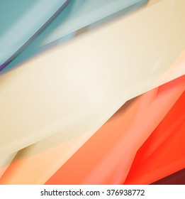 Abstract background created using colorful overlaid stripes. Vector illustration, can be used for presentations, graphic designs brochures, web design.