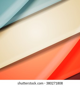 Abstract background created using colorful overlaid stripes. Vector illustration, can be used for presentations, graphic designs brochures, web design.