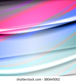 Abstract background created using colorful overlaid stripes. Vector illustration, can be used for presentations, graphic designs brochures, web design.