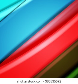 Abstract background created using colorful overlaid stripes. Vector illustration, can be used for presentations, graphic designs brochures, web design.