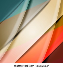 Abstract background created using colorful overlaid stripes. Vector illustration, can be used for presentations, graphic designs brochures, web design.