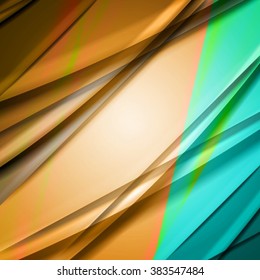 Abstract background created using colorful overlaid stripes. Vector illustration, can be used for presentations, graphic designs brochures, web design.
