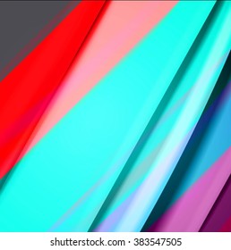 Abstract background created using colorful overlaid stripes. Vector illustration, can be used for presentations, graphic designs brochures, web design.