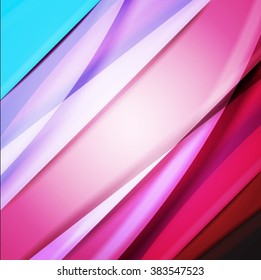Abstract background created using colorful overlaid stripes. Vector illustration, can be used for presentations, graphic designs brochures, web design.