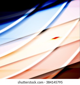 Abstract background created using colorful overlaid stripes. Vector illustration, can be used for presentations, graphic designs brochures, web design.