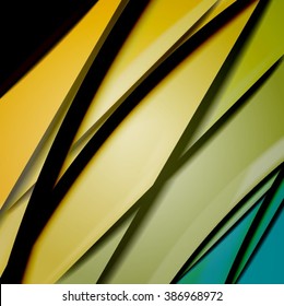 Abstract background created using colorful overlaid stripes. Vector illustration, can be used for presentations, graphic designs brochures, web design.