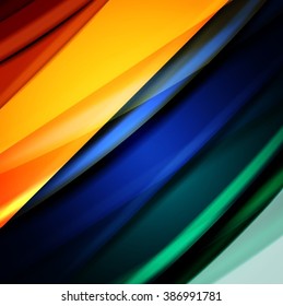 Abstract background created using colorful overlaid stripes. Vector illustration, can be used for presentations, graphic designs brochures, web design.