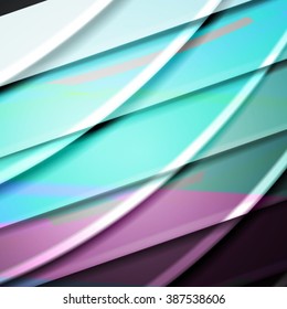 Abstract background created using colorful overlaid stripes. Vector illustration, can be used for presentations, graphic designs brochures, web design.