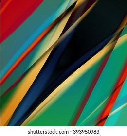 Abstract background created using colorful overlaid stripes. Vector illustration, can be used for presentations, graphic designs brochures, web design.