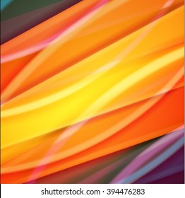 Abstract background created using colorful overlaid stripes. Vector illustration, can be used for presentations, graphic designs brochures, web design.