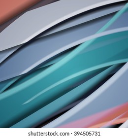Abstract background created using colorful overlaid stripes. Vector illustration, can be used for presentations, graphic designs brochures, web design.