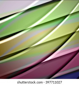 Abstract background created using colorful overlaid stripes. Vector illustration, can be used for presentations, graphic designs brochures, web design.