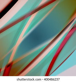 Abstract background created using colorful overlaid stripes. Vector illustration, can be used for presentations, graphic designs brochures, web design.