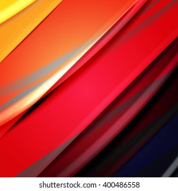 Abstract background created using colorful overlaid stripes. Vector illustration, can be used for presentations, graphic designs brochures, web design.