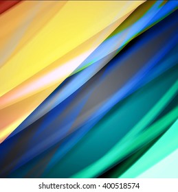 Abstract background created using colorful overlaid stripes. Vector illustration, can be used for presentations, graphic designs brochures, web design.