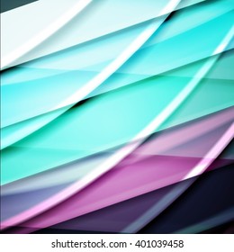 Abstract background created using colorful overlaid stripes. Vector illustration, can be used for presentations, graphic designs brochures, web design.