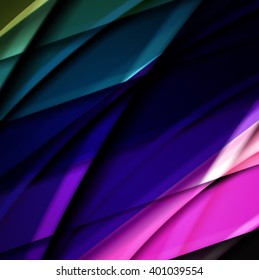 Abstract background created using colorful overlaid stripes. Vector illustration, can be used for presentations, graphic designs brochures, web design.
