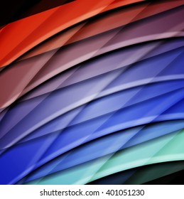 Abstract background created using colorful overlaid stripes. Vector illustration, can be used for presentations, graphic designs brochures, web design.