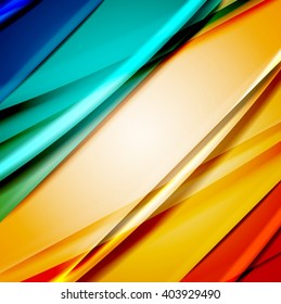 Abstract background created using colorful overlaid stripes. Vector illustration, can be used for presentations, graphic designs brochures, web design.