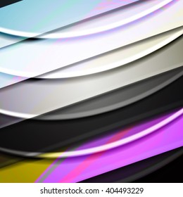 Abstract background created using colorful overlaid stripes. Vector illustration, can be used for presentations, graphic designs brochures, web design.
