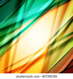 Abstract background created using colorful overlaid stripes. Vector illustration, can be used for presentations, graphic designs brochures, web design.