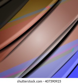 Abstract background created using colorful overlaid stripes. Vector illustration, can be used for presentations, graphic designs brochures, web design.