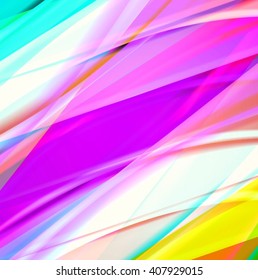 Abstract background created using colorful overlaid stripes. Vector illustration, can be used for presentations, graphic designs brochures, web design.