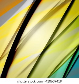Abstract background created using colorful overlaid stripes. Vector illustration, can be used for presentations, graphic designs brochures, web design.