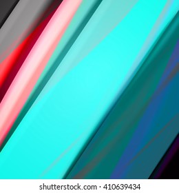 Abstract background created using colorful overlaid stripes. Vector illustration, can be used for presentations, graphic designs brochures, web design.