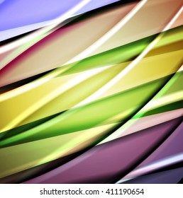 Abstract background created using colorful overlaid stripes. Vector illustration, can be used for presentations, graphic designs brochures, web design.