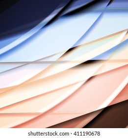 Abstract background created using colorful overlaid stripes. Vector illustration, can be used for presentations, graphic designs brochures, web design.