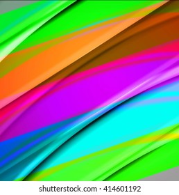 Abstract background created using colorful overlaid stripes. Vector illustration, can be used for presentations, graphic designs brochures, web design.