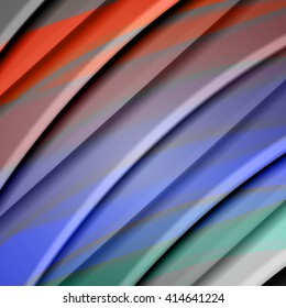 Abstract background created using colorful overlaid stripes. Vector illustration, can be used for presentations, graphic designs brochures, web design.