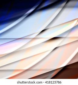 Abstract background created using colorful overlaid stripes. Vector illustration, can be used for presentations, graphic designs brochures, web design.