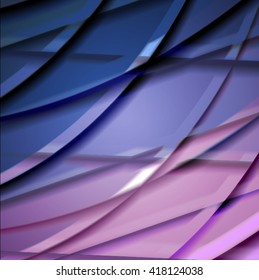 Abstract background created using colorful overlaid stripes. Vector illustration, can be used for presentations, graphic designs brochures, web design.