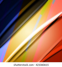 Abstract background created using colorful overlaid stripes. Vector illustration, can be used for presentations, graphic designs brochures, web design.