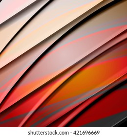 Abstract background created using colorful overlaid stripes. Vector illustration, can be used for presentations, graphic designs brochures, web design.