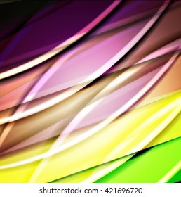Abstract background created using colorful overlaid stripes. Vector illustration, can be used for presentations, graphic designs brochures, web design.