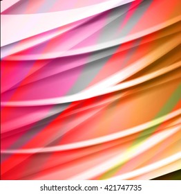 Abstract background created using colorful overlaid stripes. Vector illustration, can be used for presentations, graphic designs brochures, web design.