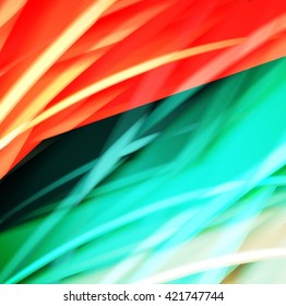 Abstract background created using colorful overlaid stripes. Vector illustration, can be used for presentations, graphic designs brochures, web design.