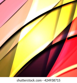 Abstract background created using colorful overlaid stripes. Vector illustration, can be used for presentations, graphic designs brochures, web design.