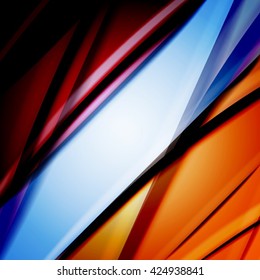 Abstract background created using colorful overlaid stripes. Vector illustration, can be used for presentations, graphic designs brochures, web design.