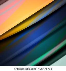 Abstract background created using colorful overlaid stripes. Vector illustration, can be used for presentations, graphic designs brochures, web design.
