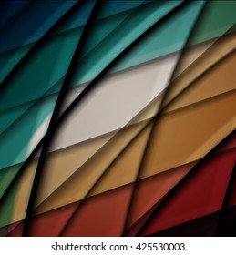 Abstract background created using colorful overlaid stripes. Vector illustration, can be used for presentations, graphic designs brochures, web design.